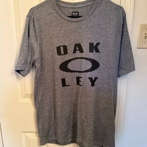 Oakley Gray Short Sleeve Tee with Iconic Logo